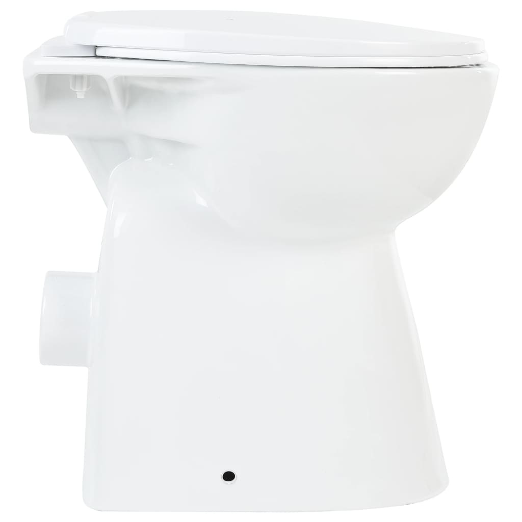 VidaXL Toilet verhoogd 7 cm soft-close randloos keramiek wit