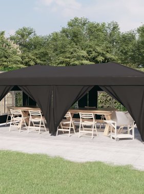 vidaXL Partytent inklapbaar met zijwanden 3x6 m antracietkleurig