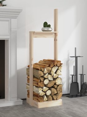 VidaXL Houtblokhouder 33,5x30x110 cm massief grenenhout