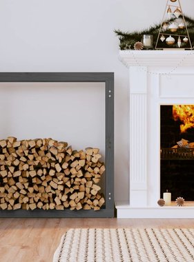 VidaXL Haardhoutrek 100x25x100 cm massief grenenhout grijs