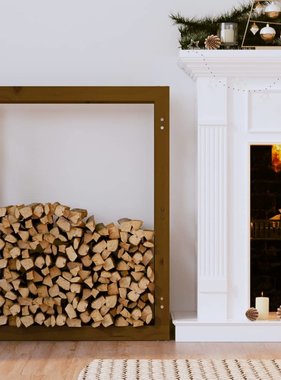 VidaXL Haardhoutrek 80x25x100 cm massief grenenhout honingbruin