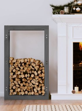 VidaXL Haardhoutrek 60 x 25 x 100 cm massief grenenhout grijs