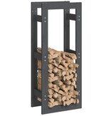 vidaXL Haardhoutrek 80x25x100 cm massief grenenhout grijs
