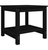 VidaXL Salontafel 50x50x45 cm massief grenenhout zwart