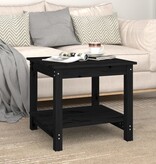 VidaXL Salontafel 50x50x45 cm massief grenenhout zwart