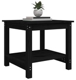 VidaXL Salontafel 50x50x45 cm massief grenenhout zwart