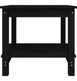 VidaXL Salontafel 50x50x45 cm massief grenenhout zwart