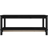 VidaXL Salontafel 110x55x45 cm massief grenenhout zwart