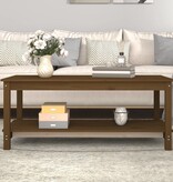 VidaXL Salontafel 110x55x45 cm massief grenenhout honingbruin