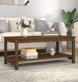 VidaXL Salontafel 110x55x45 cm massief grenenhout honingbruin