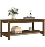 VidaXL Salontafel 110x55x45 cm massief grenenhout honingbruin