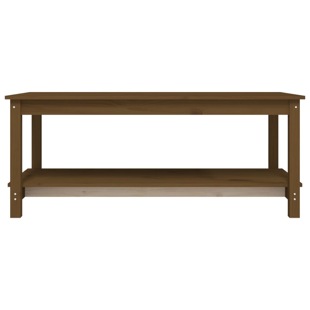 VidaXL Salontafel 110x55x45 cm massief grenenhout honingbruin
