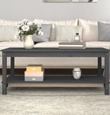 VidaXL Salontafel 110x55x45 cm massief grenenhout grijs