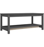 VidaXL Salontafel 110x55x45 cm massief grenenhout grijs