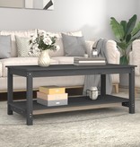 VidaXL Salontafel 110x55x45 cm massief grenenhout grijs