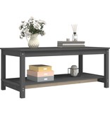 VidaXL Salontafel 110x55x45 cm massief grenenhout grijs