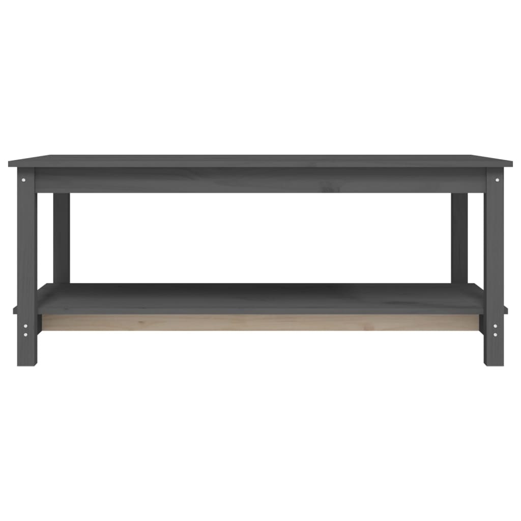 VidaXL Salontafel 110x55x45 cm massief grenenhout grijs