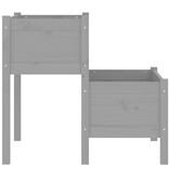 VidaXL Plantenbak 84,5x84x75 cm massief grenenhout grijs