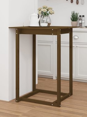 VidaXL Bartafel 80x80x110 cm massief grenenhout honingbruin