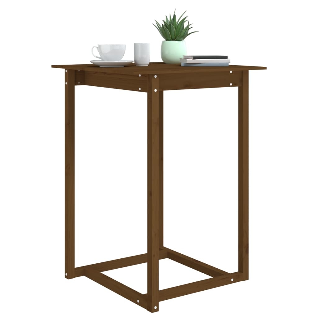 VidaXL Bartafel 80x80x110 cm massief grenenhout honingbruin