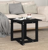 VidaXL Salontafel 50x50x45 cm massief grenenhout zwart
