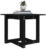 VidaXL Salontafel 50x50x45 cm massief grenenhout zwart