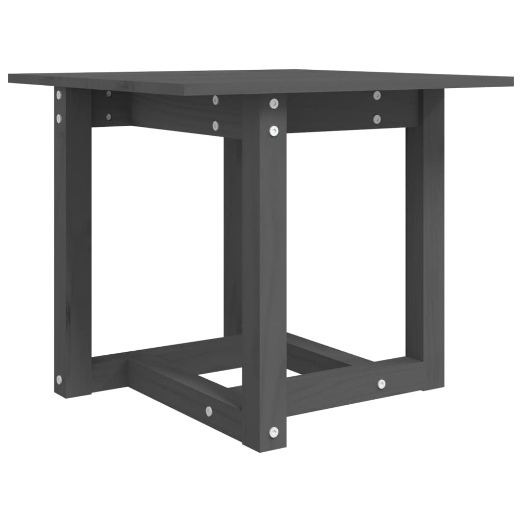 VidaXL Salontafel 50x50x45 cm massief grenenhout grijs