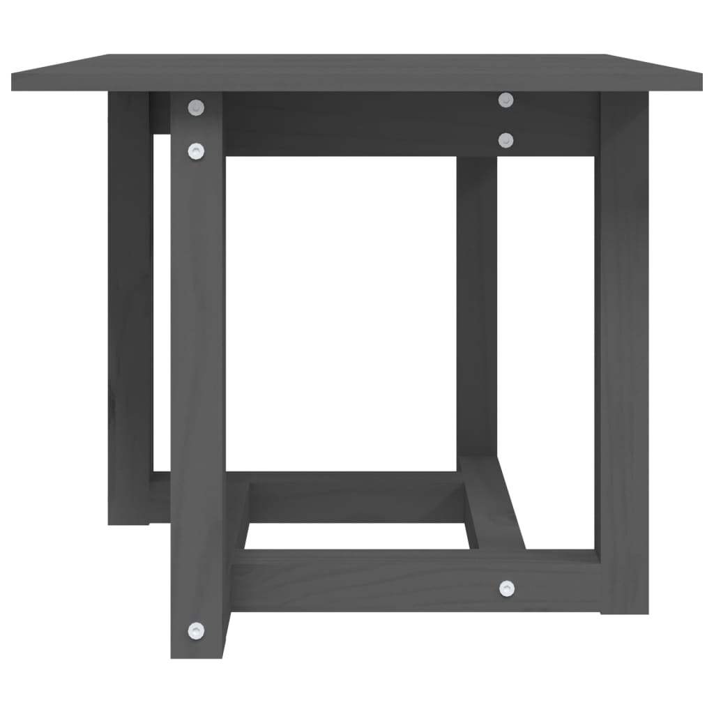VidaXL Salontafel 50x50x45 cm massief grenenhout grijs