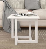 VidaXL Salontafel 50x50x45 cm massief grenenhout wit