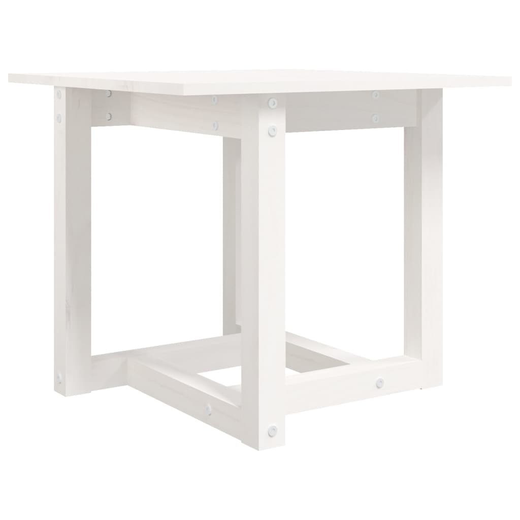 VidaXL Salontafel 50x50x45 cm massief grenenhout wit