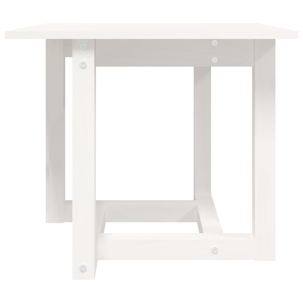 VidaXL Salontafel 50x50x45 cm massief grenenhout wit