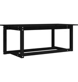 VidaXL Salontafel 110x55x45 cm massief grenenhout zwart