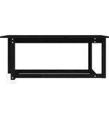 VidaXL Salontafel 110x55x45 cm massief grenenhout zwart