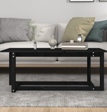 VidaXL Salontafel 110x55x45 cm massief grenenhout zwart