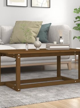 VidaXL Salontafel 110x55x45 cm massief grenenhout honingbruin