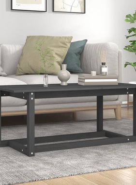 VidaXL Salontafel 110x55x45 cm massief grenenhout grijs