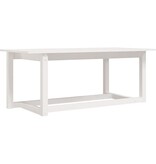 VidaXL Salontafel 110x55x45 cm massief grenenhout wit