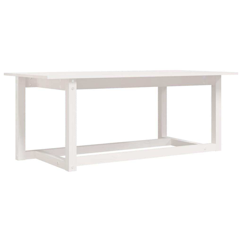 VidaXL Salontafel 110x55x45 cm massief grenenhout wit