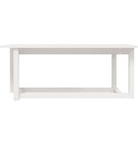 VidaXL Salontafel 110x55x45 cm massief grenenhout wit