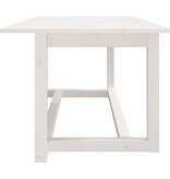 VidaXL Salontafel 110x55x45 cm massief grenenhout wit