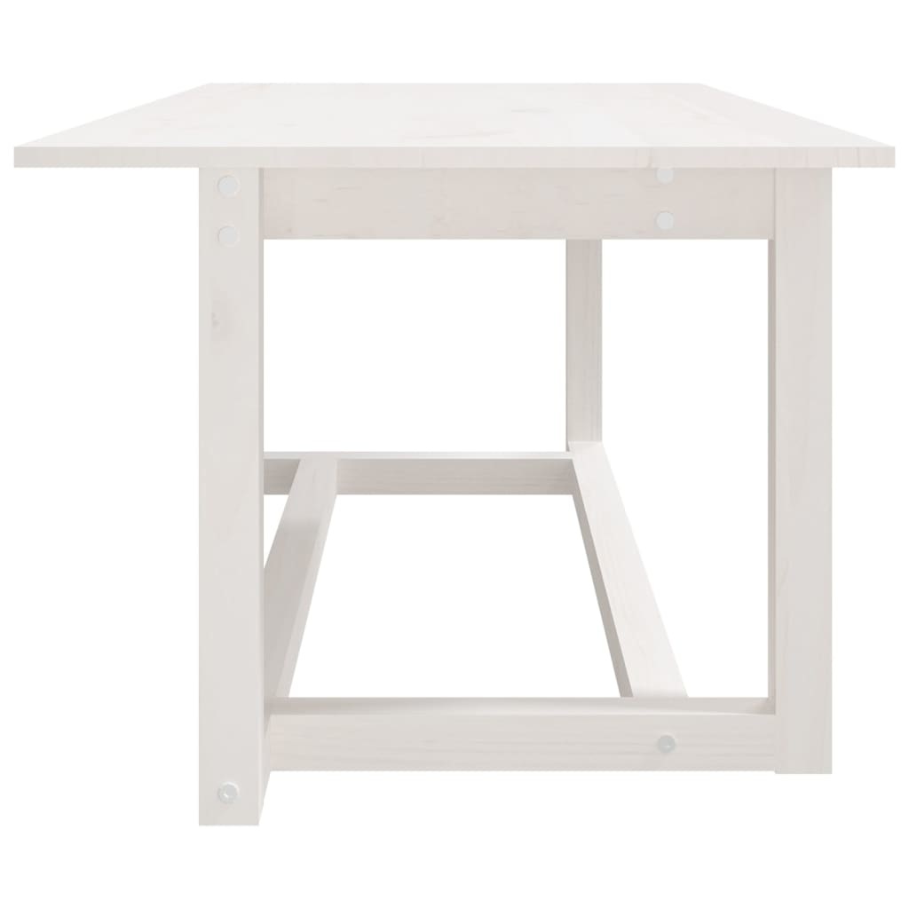 VidaXL Salontafel 110x55x45 cm massief grenenhout wit