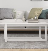 VidaXL Salontafel 110x55x45 cm massief grenenhout wit