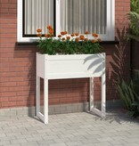 vidaXL Plantenbak 78x40x81 cm massief grenenhout wit