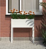 vidaXL Plantenbak 78x40x81 cm massief grenenhout wit