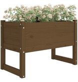 vidaXL Plantenbak 78x40x52 cm massief grenenhout honingbruin