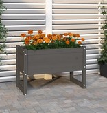 vidaXL Plantenbak 78x40x52 cm massief grenenhout grijs