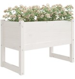 VidaXL Plantenbak 78x40x52 cm massief grenenhout wit