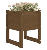 vidaXL Plantenbak 40x40x52,5 cm massief grenenhout honingbruin