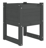 VidaXL Plantenbakken 2 st 40x40x52,5 cm massief grenenhout grijs