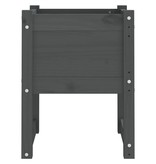 VidaXL Plantenbakken 2 st 40x40x52,5 cm massief grenenhout grijs
